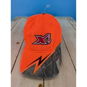 Maxim Crane Works Hat Mens OSFA Orange Camo Adjustable Baseball Cap Hunting NWOT